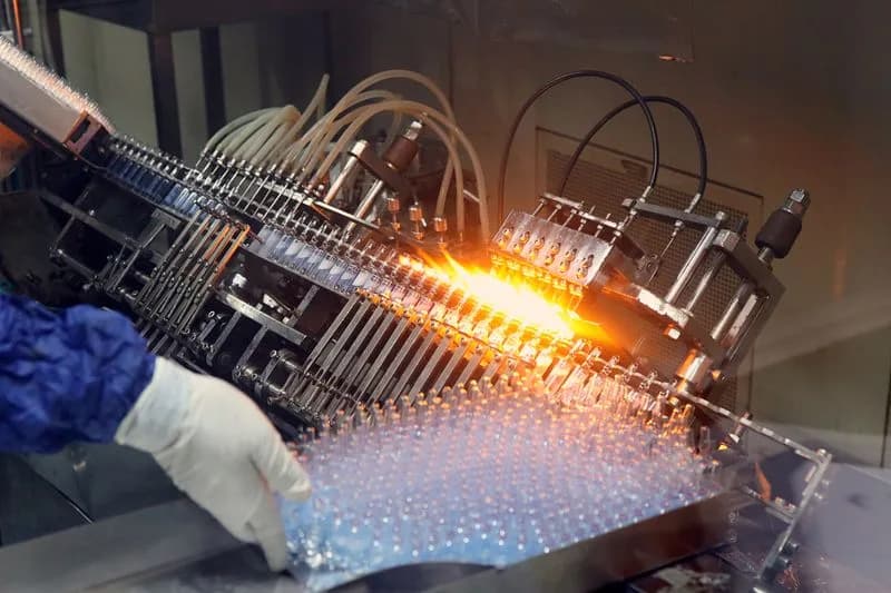 Automated equipment filling and sealing pharmaceutical ampoules